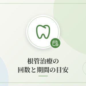 根管治療の回数と期間の目安